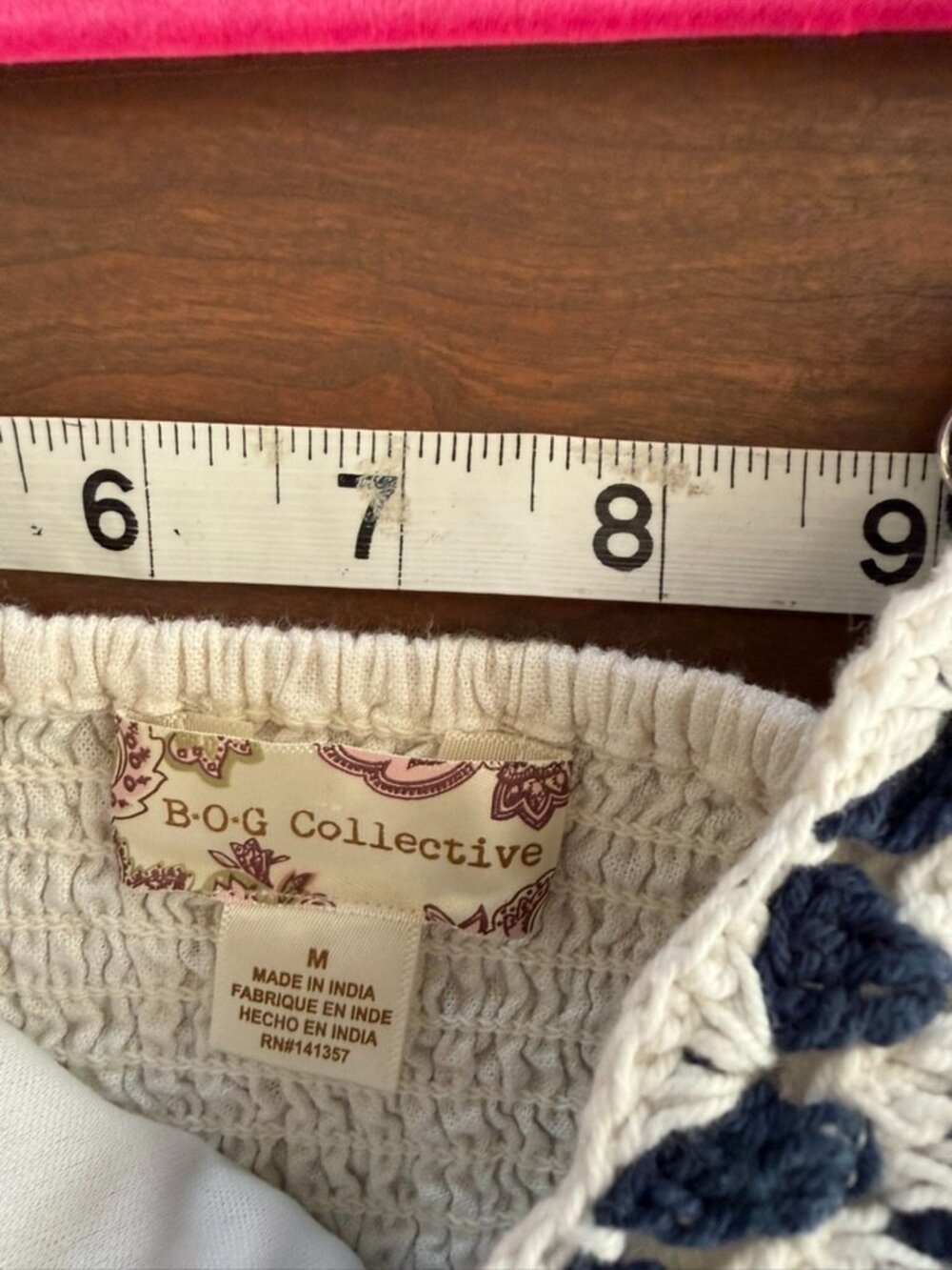 B-O-G Collective Crochet Knit Bralette Tank Top Size M - Picture 3 of 8
